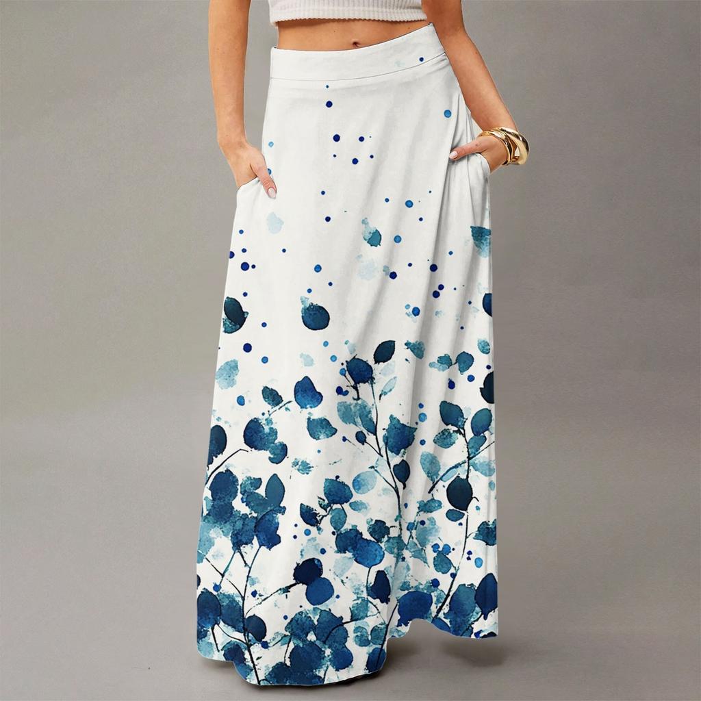 Women's Flowing Maxi Dress Regular Casual Summer Floral Print Bohemian  Skirt