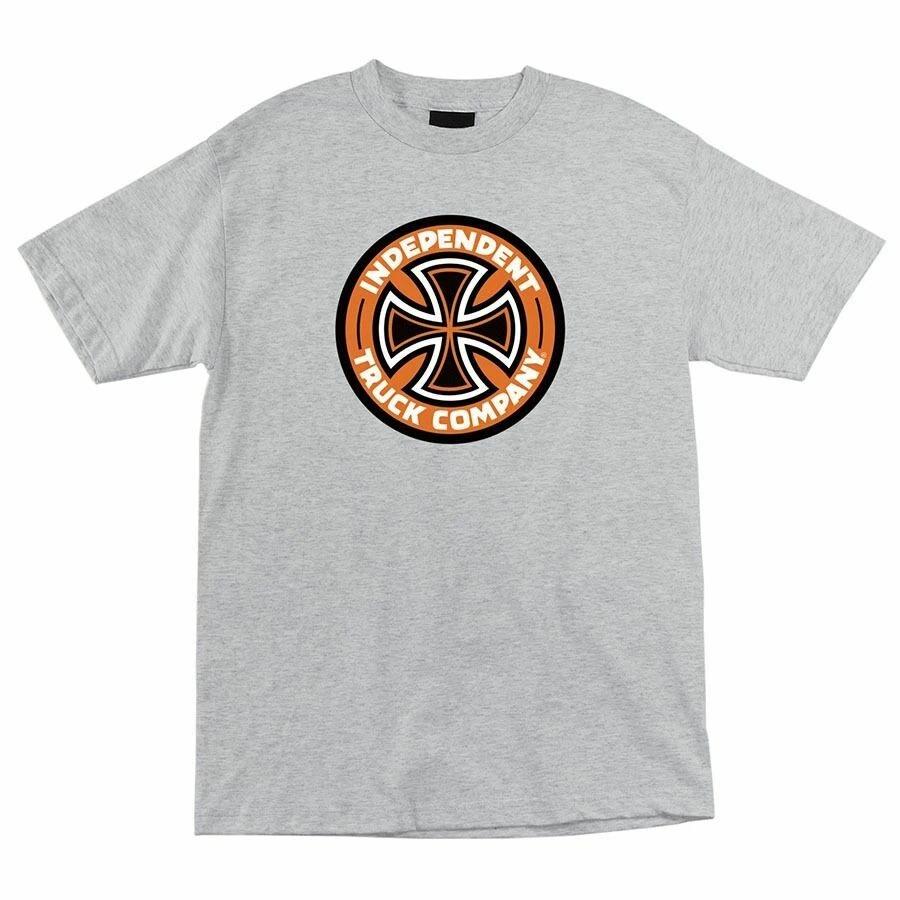 Independent Trucks COLORED TC LOGO Skateboard T Shirt ATHLETIC HEATHER XL