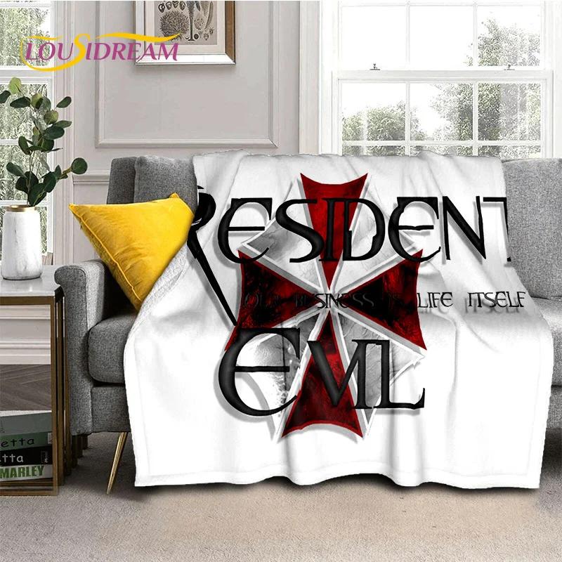 Horror Games R-Resident Evil Soft Flannel Blanket for Beds Bedroom Sofa Picnic,Throw Blanket for Cover Outdoor Leisure Nap Gift
