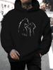 Unisex Casual All-Match Style Fashion Hoodie, New Unique Design, Print with a Warm Interaction of a Person And a Horse, Distinctive And Artistic Patte