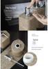 DecoTalk Wabi-Sabi Marble Bathroom Set: Matte Washbasin, Aroma Diffuser, Tissue Box