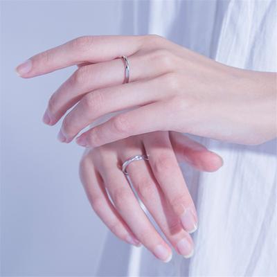 Mobius Ring Couple Rings Set Adjustable Opening Sterling Minimalist Geometric Design Women Men