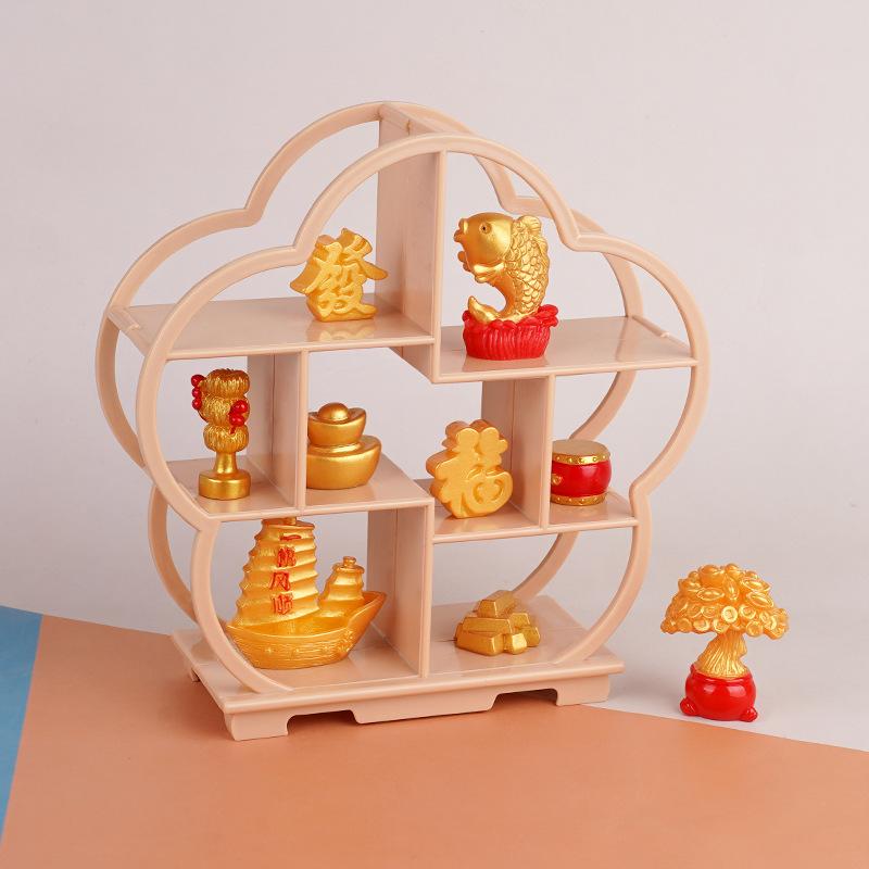 Good-Looking Chinese Retro Simulation Plum Blossom Bogu Frame Doll House Children'S Play House Toy Shooting Model Small Ornament