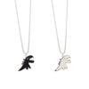 2 Pcs Couples Dino Necklaces For Women Men Matching Best Friend Trendy Promise Chains for Teens Neck Jewelry Ins