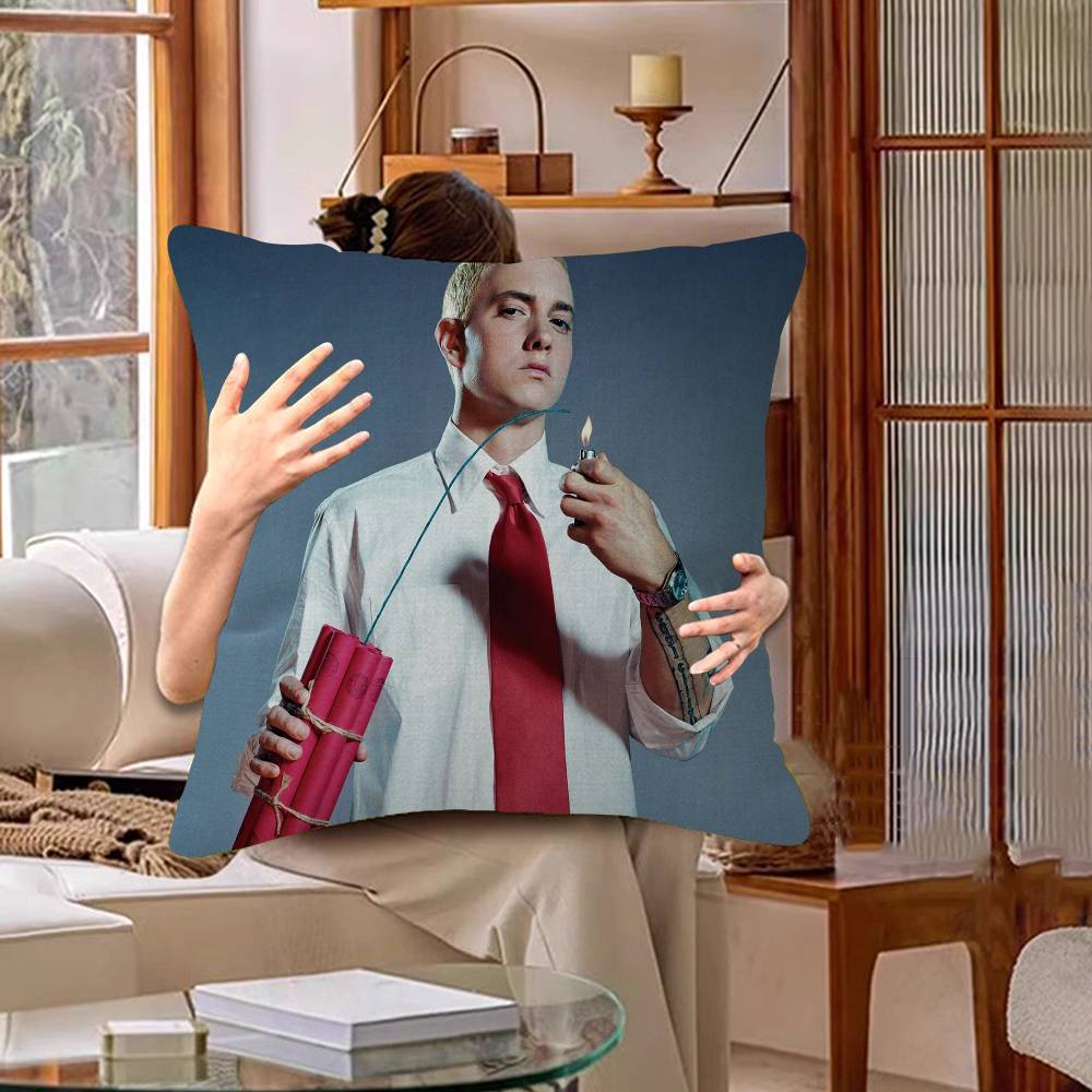Famous Rapper E-Eminem Vintage Cushion Cover Polyester Sofa Cushions Decorative Throw Pillows Home Decoration Pillowcover