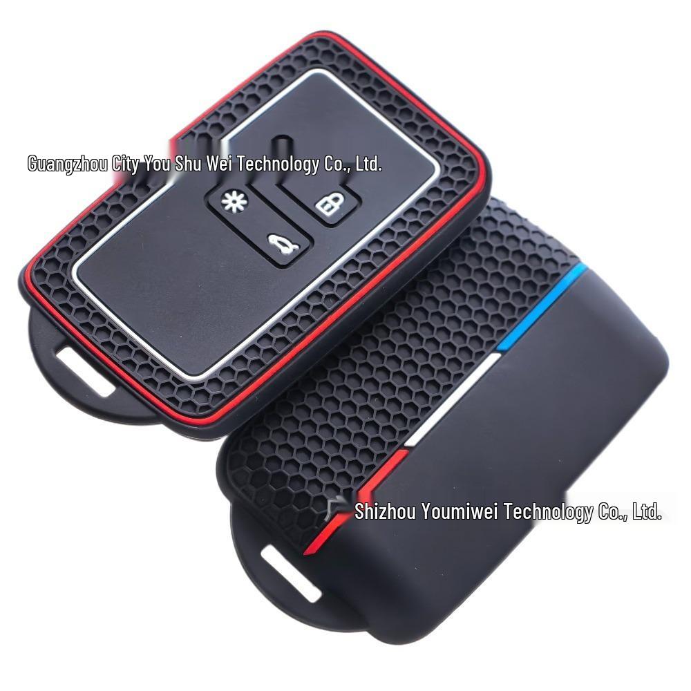 Renault 4-Button Silicone Key Cover - Honeycomb Pattern