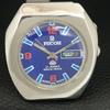 RICOH R31 AUTOMATIC VINTAGE JAPAN MENS BLUE COLOR DIAL WATCH a707608-1