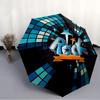 1 PC Automatic Folding Umbrella - Rock Music Pattern, Portable & Foldable Design with 8 Ribs, Christmas Birthday Gifts