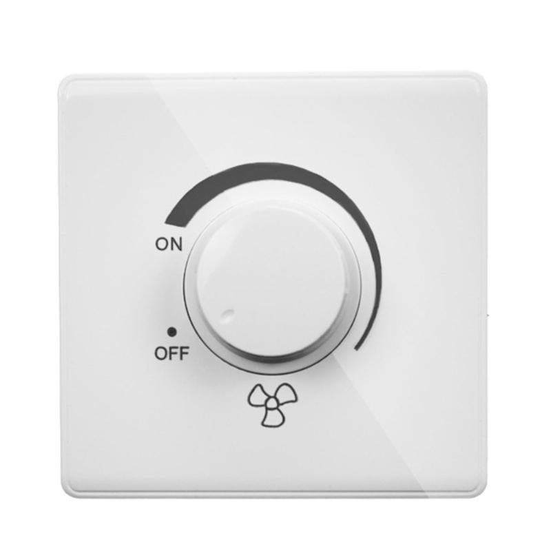 

White Stepless Fan Speed Controller Type 86 Surfaces Mount Ceiling Fan Household Fans Wall Control Switching Panel 1