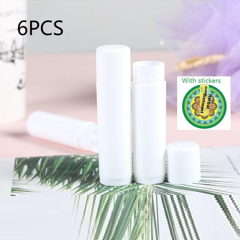

6 шт. Футляры для помады для самодельных средств для губ 5 г круглые тюбики для помады для прямой горячей заливки пустые контейнеры для бальзама для губ