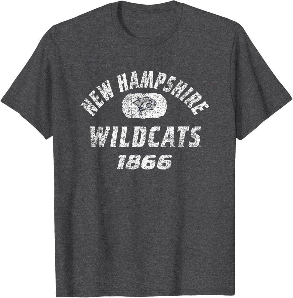 Elite Authentics New Hampshire Wildcats 1866 Vintage Logo Unisex-Adults T-Shirt 2XL