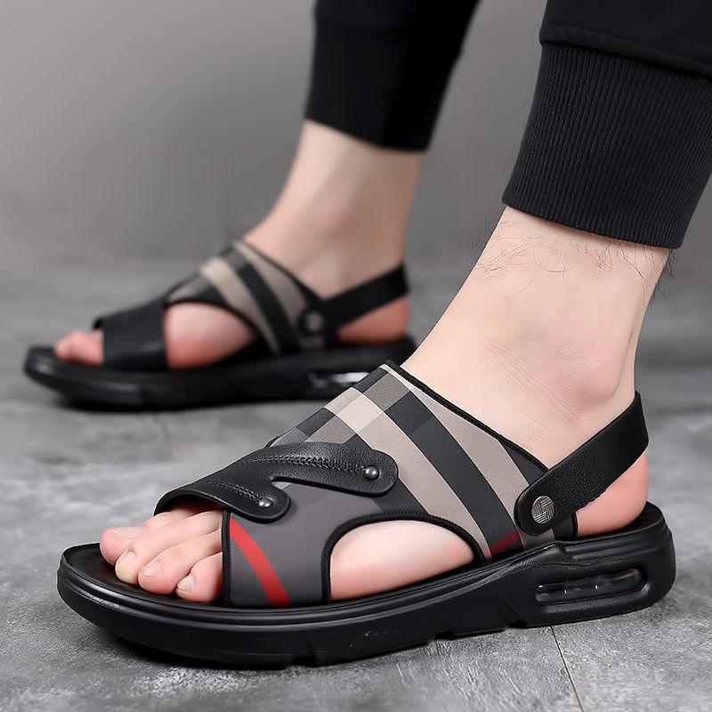 Flat Slippers Man New Summer Air Cushion Sports Slides Men Non-slip Soft Bottom Outdoor Beach Men Sandals