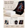 Good Guys Classic Horror Doll Pattern Theme Flannel Blanket Warm Comfortable Fleece Blanket For Office Sofa Party Decor Halloween Gift