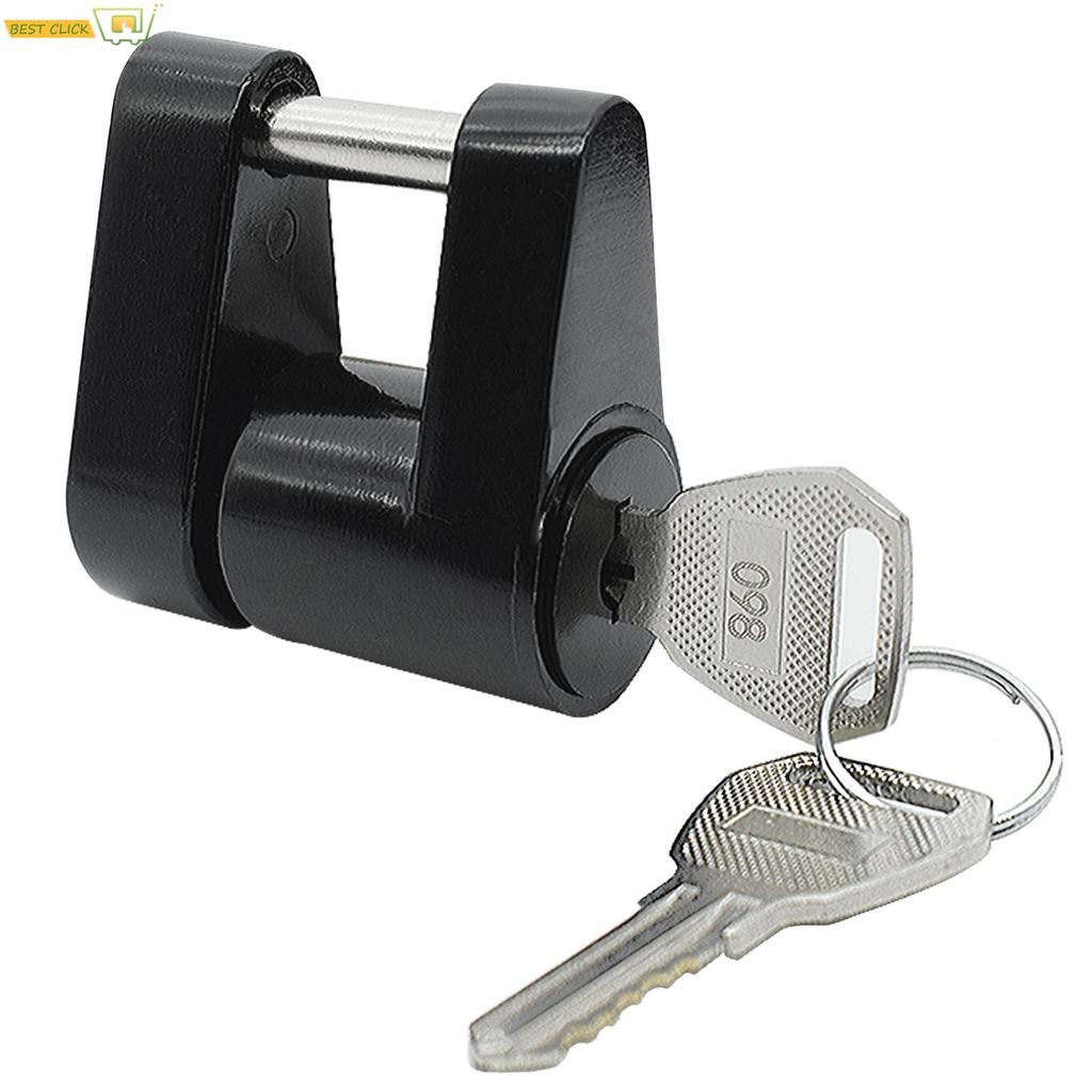Trailer Hitch Coupler Lock Heavy-Duty Hook Lock Anti-theft Durable Trailer Coupler Padlock Repalcement Parts Security Protector