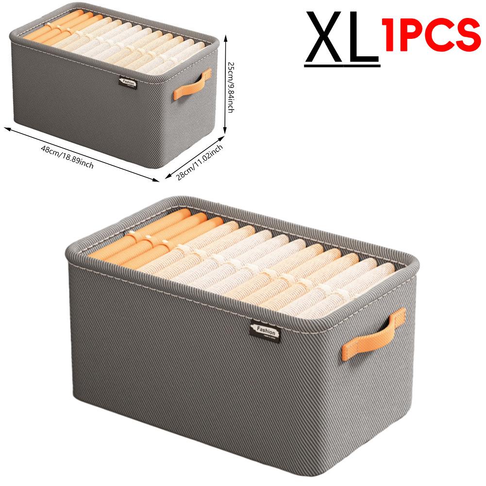 1-5PCS Clothes Storage Organizer Cabinet Drawer Organizer with Handle&Steel Frame Clothes Compartment Box for Home Wardrobe