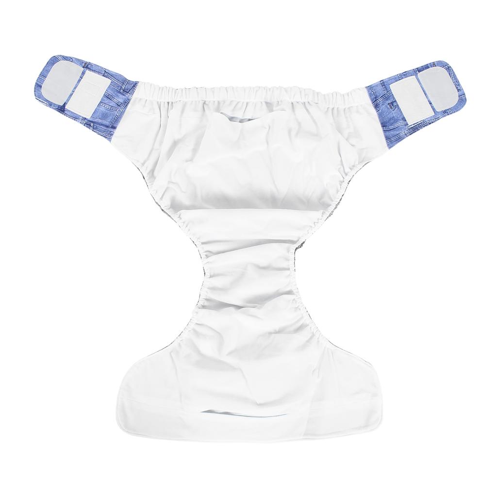 Windel für Erwachsene, verstellbar, waschbar, für ältere Menschen, wiederverwendbar, Inkontinenz-Windelhose, A09 Denim