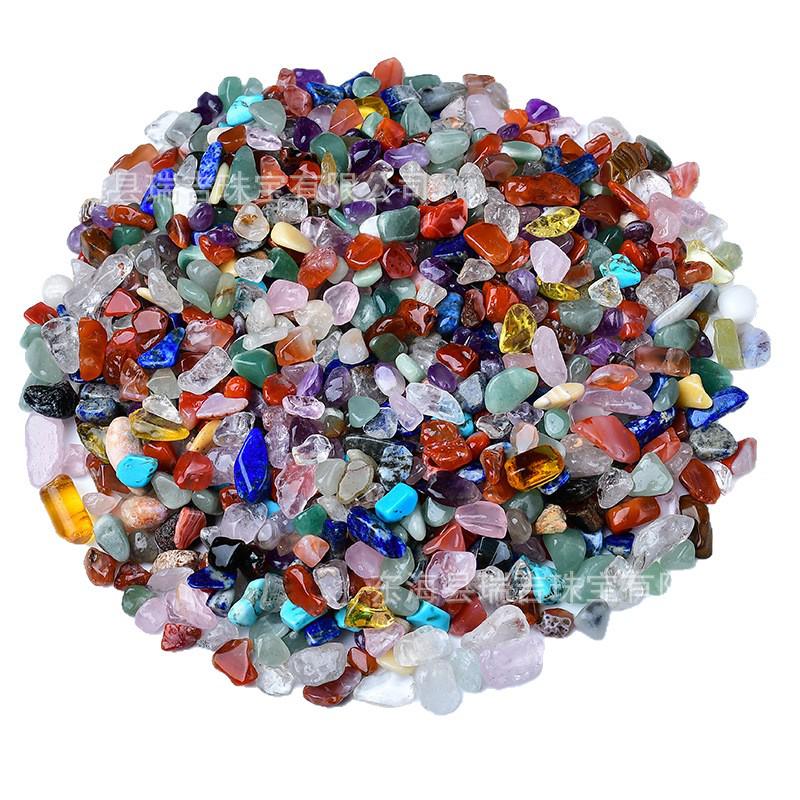Natural Seven-Color Crystal Gravel for Mandalas, Stupas, and Decorative Uses 3-5mm 100g