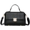 Women's fashion autumn and winter simple crocodile pattern large capacity shoulder messenger bag, light small square bag