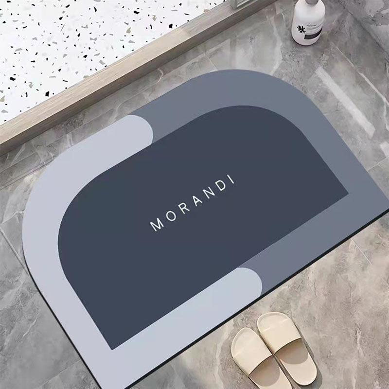 Diatom Mud Soft Bathroom Floor Mat - Anti-Slip, Water-Absorbing Foot Mat for Home, Toilet, and Bathroom Door.