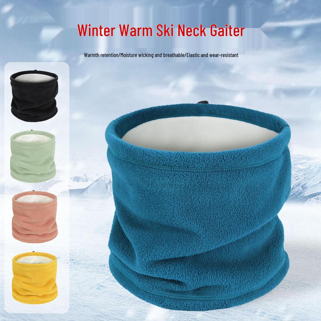 Ruidong Double Layer Winter Ski Neck Gaiter: Thick, Warm Outdoor Sports and Cycling Face Mask