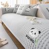 Panda Embroidery Sofa Cushion Cover Seat Cushion  All Seasons Modern Simple Anti-slip Cold Sofa Cover