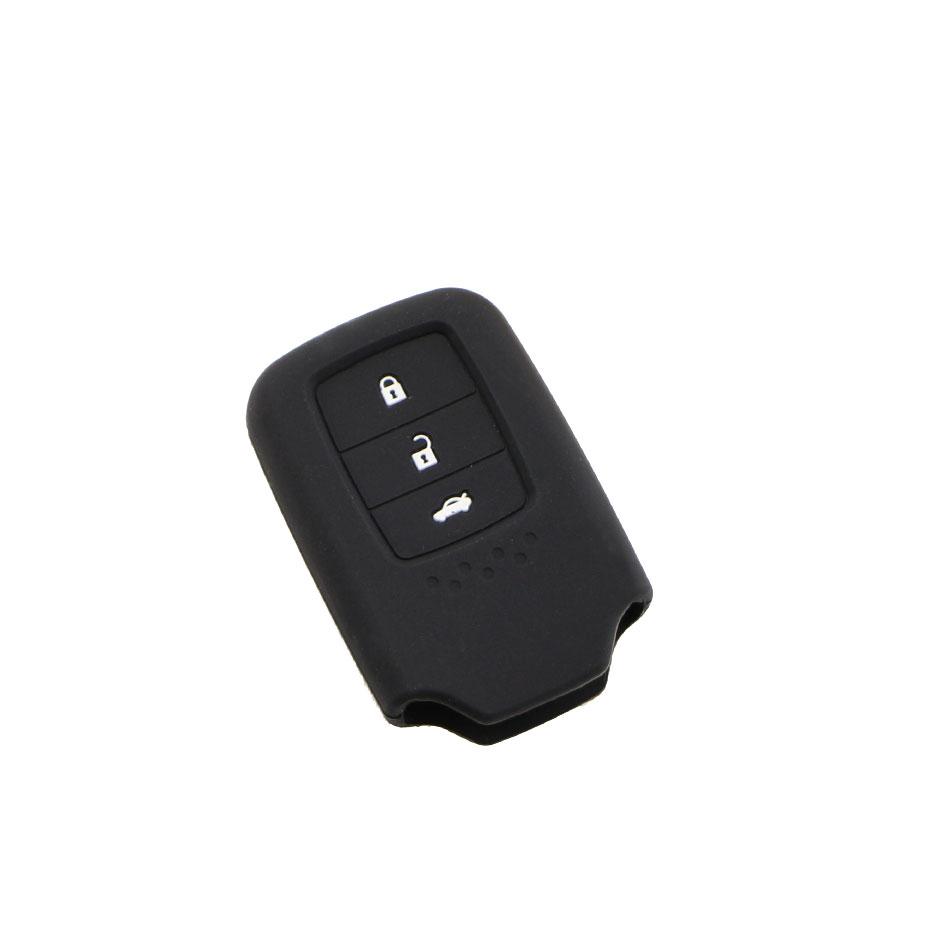 3 Buttons Silicone Car Key Fob Cover Case Fit For Honda Vezel City Civic Jazz Brv Br-V Hrv Keyless Entry Case Protect Holder