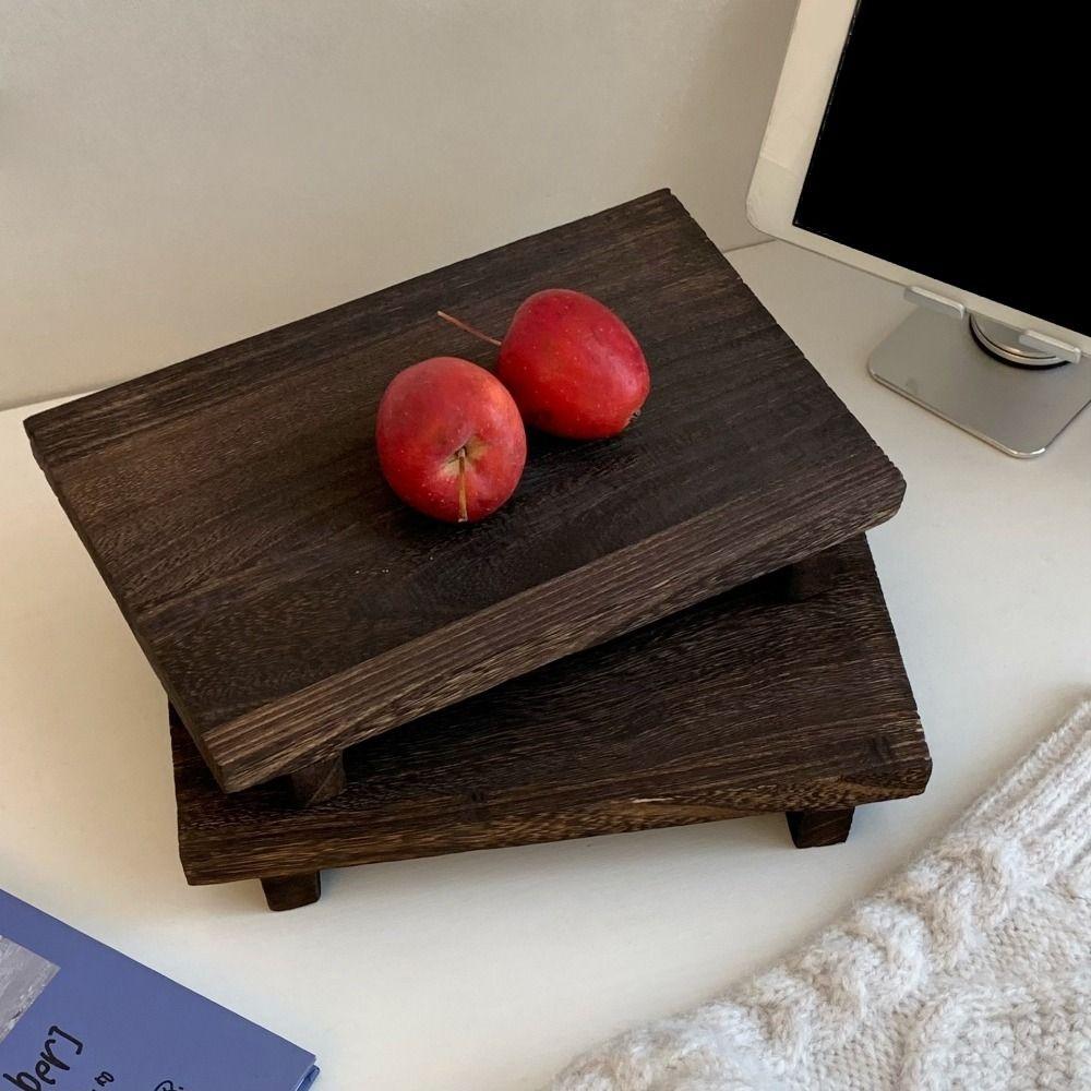 Rectangle Aromatherapy Perfume Tray Wooden Figurine Display Rack Jewelry Storage Tray Living Room