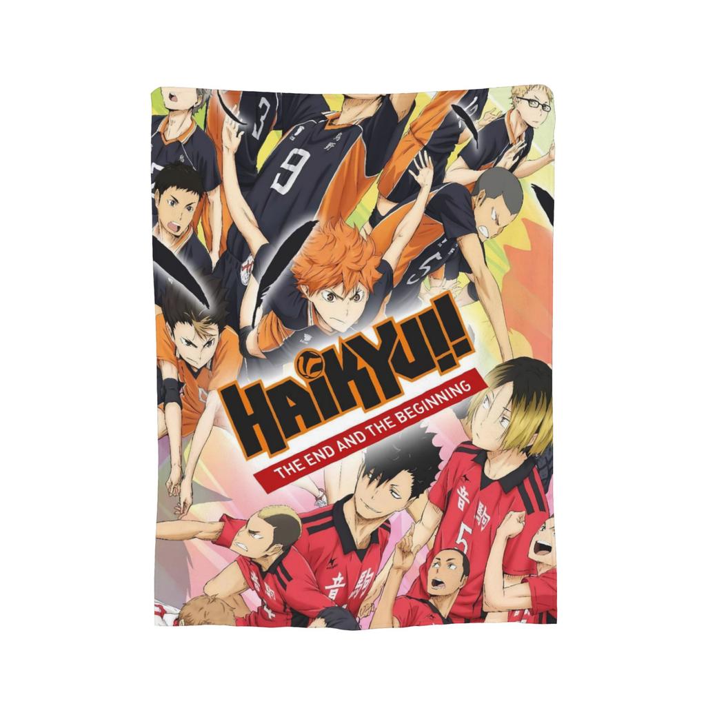 Haikyuu Japanese Anime Blanket Flannel Summer   Multifunction Ultra-Soft Throw Blanket for Home Couch Bedspreads