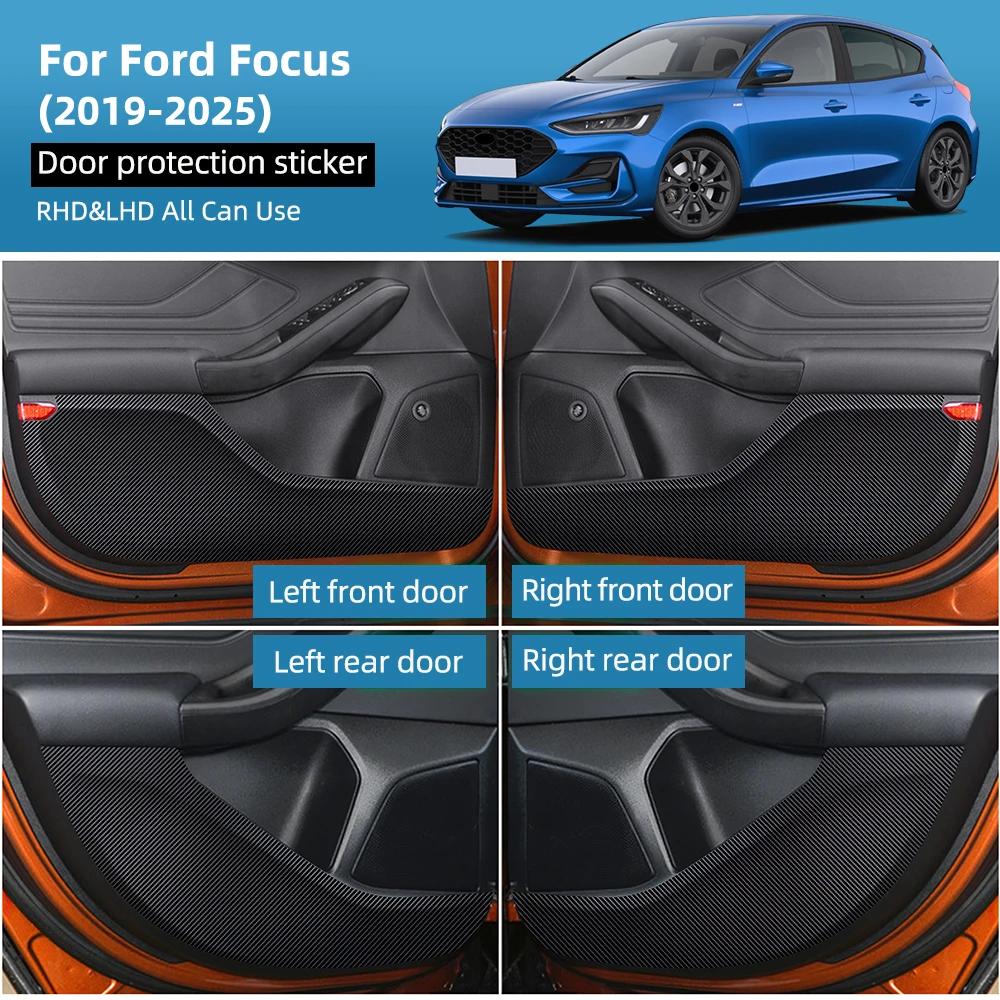 

Premium Suede For Ford Focus Mk4 2024 2025 Door Anti-kick Pad Car Leather Carbon Sticker Accessories Carbon Fiber Texture