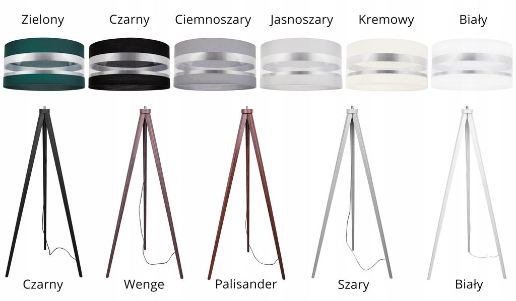 MODERN TRIPOD FLOOR LAMP CHROME LED LAMPSHADE