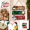 Christmas Wooden Hanging Door Sign for Holiday Party Decor and Wall Display
