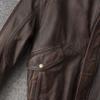 Vintage Red Brown Men Leather Jacket Oversized Style Black Genuine Cow Loose Man Bomber Coat Plus Size