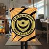 1PC Portsmouth FC Print Flannel Blanket, High Quality Comfortable for All Seasons, Home Decor, Warmth and Comfort, Perfect for Christmas Gifts