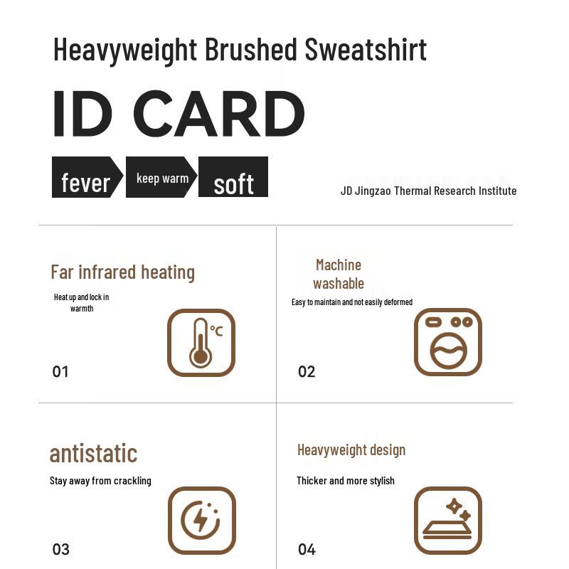 

JD Original Unisex Loose Fit Thermal Fleece Sweatshirt 3XL