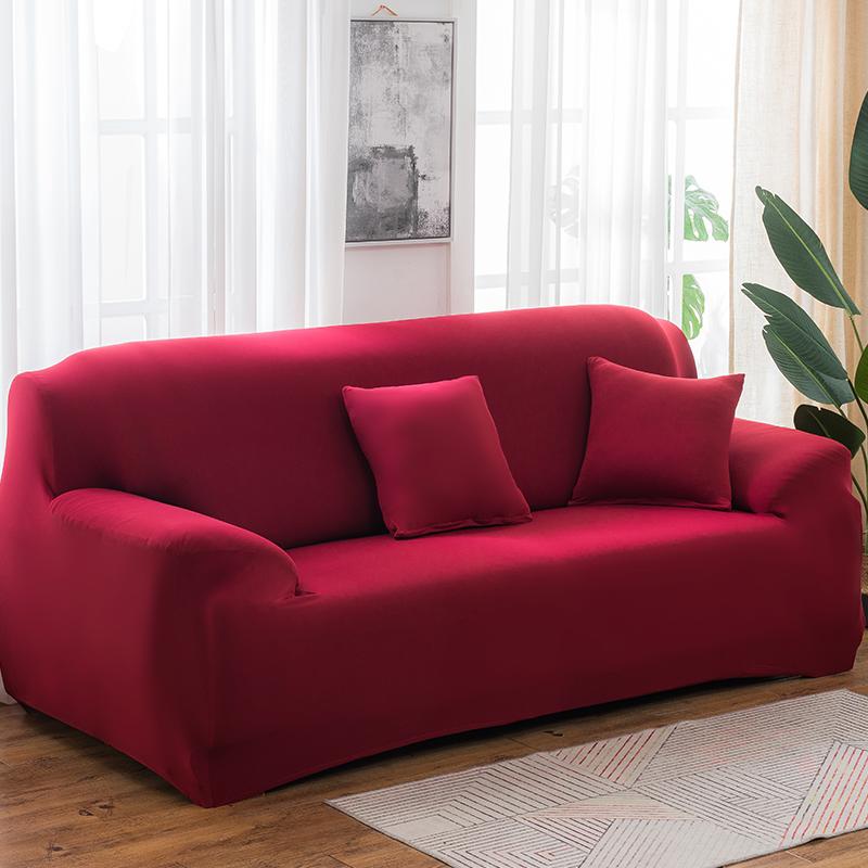 Solid Color Elastic Sofa Covers for Living Room Spandex Sectional Corner Sofa Slipcovers Couch Chair Cover Funda De Sofá