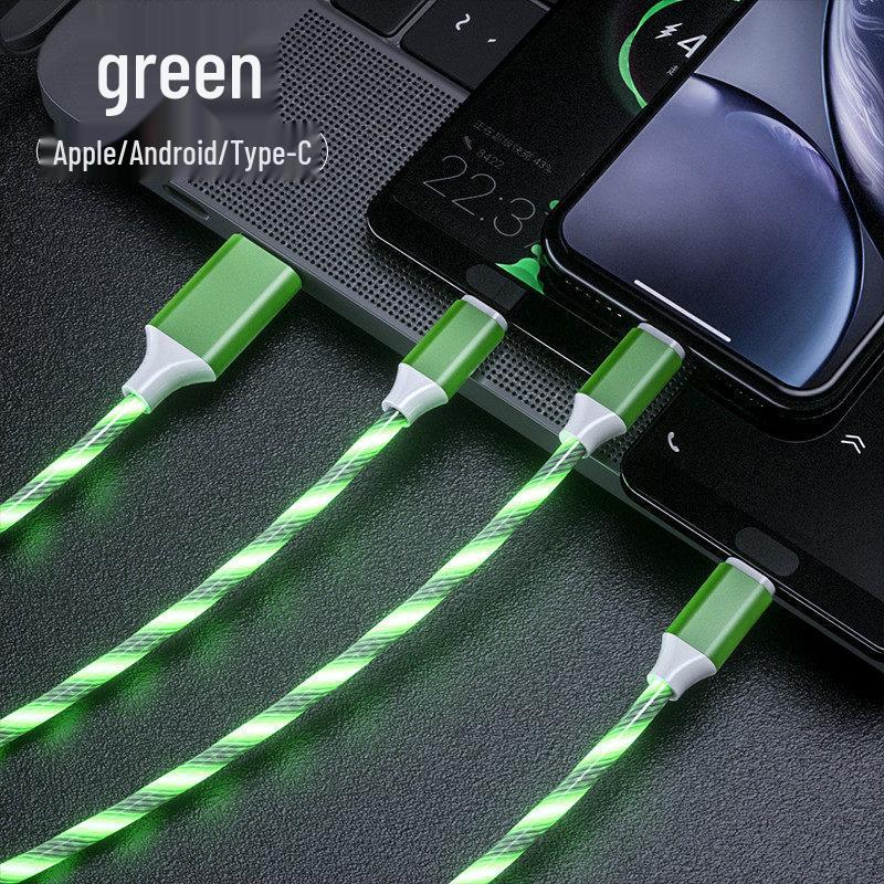 Luminous 3-in-1 Flowing Light Charging Cable for Apple, Android, TYPE-C