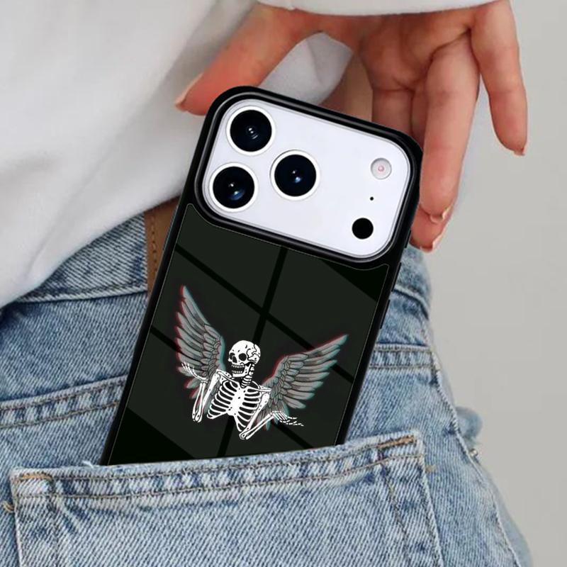 Cute Skull Phone Case for iPhone 16e 15 14 13 12 17 Pro Max Plus Air 17pro Cover Coque