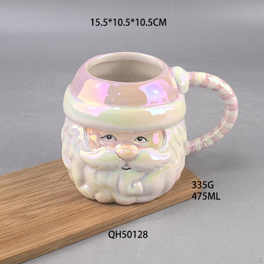 Ceramic Christmas Coffee Mug Drinking Cup Cute Novelty Gift for Cold Drink Juice Water
