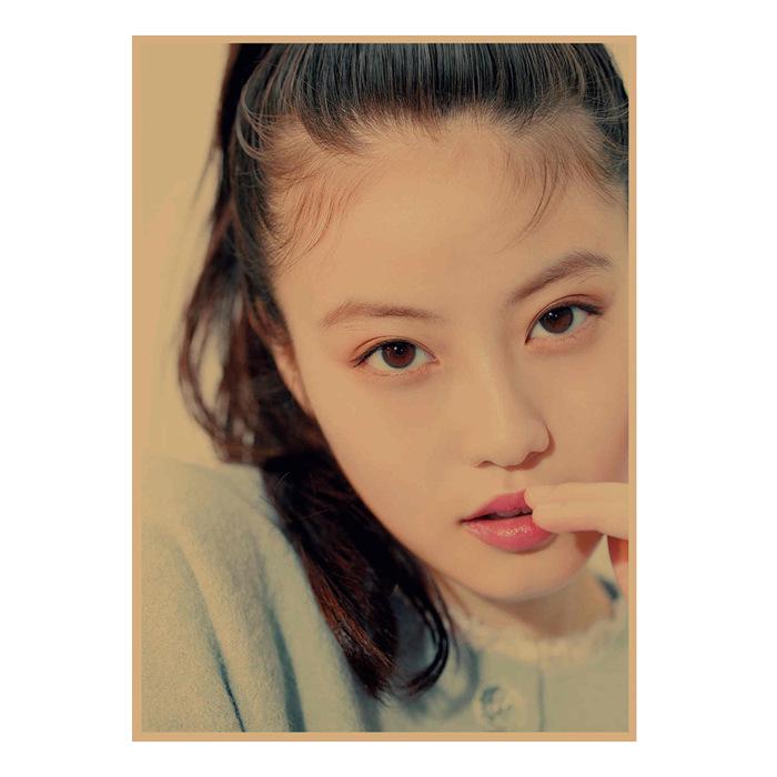 Mio Imada Retro Kraft Paper Poster - Japanese Beauty Wall Art Mural