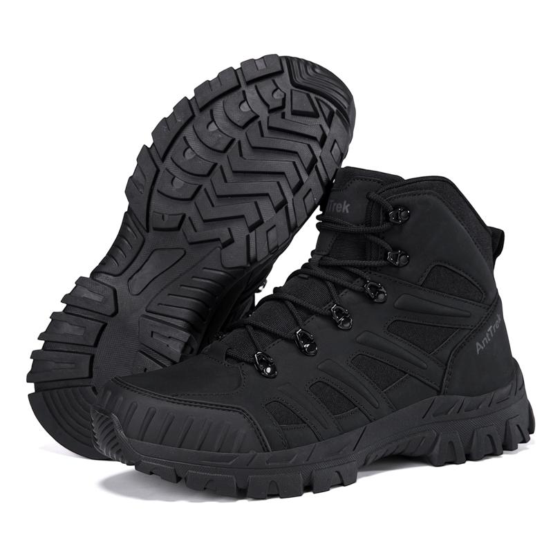 

Мужские дышащие ботинки больших размеров, уличные ботинки-дезерты, удобные ботильоны для мужчин, обувь для хайкинга 46 чёрный