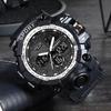 Waterproof Dual Display Alarm Clock Sports Watch for Teens and Men