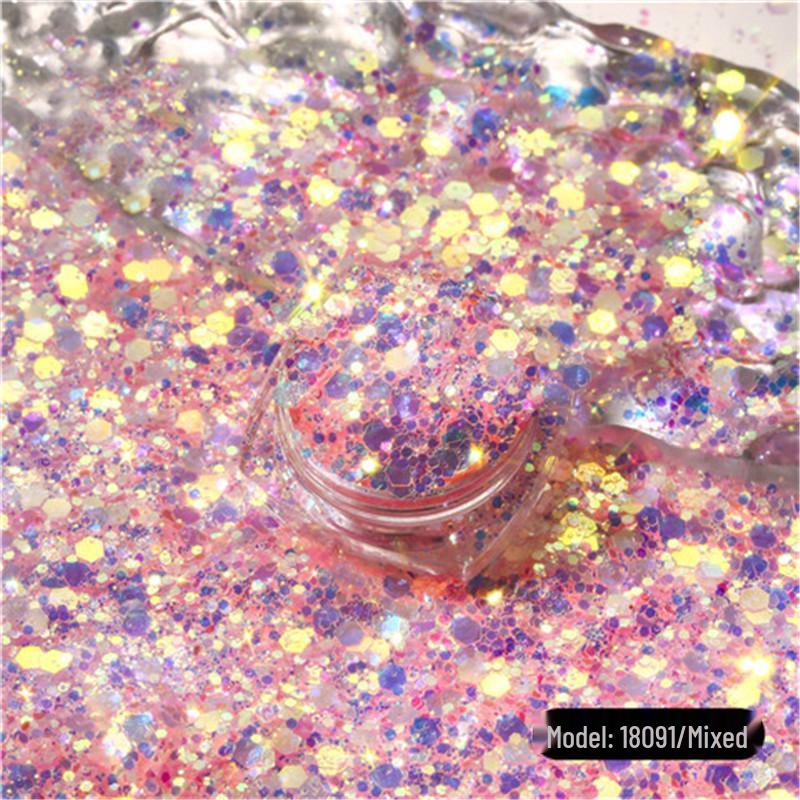 Iridescent Sequin and Glitter Resin Nail Art & Slime Fillers