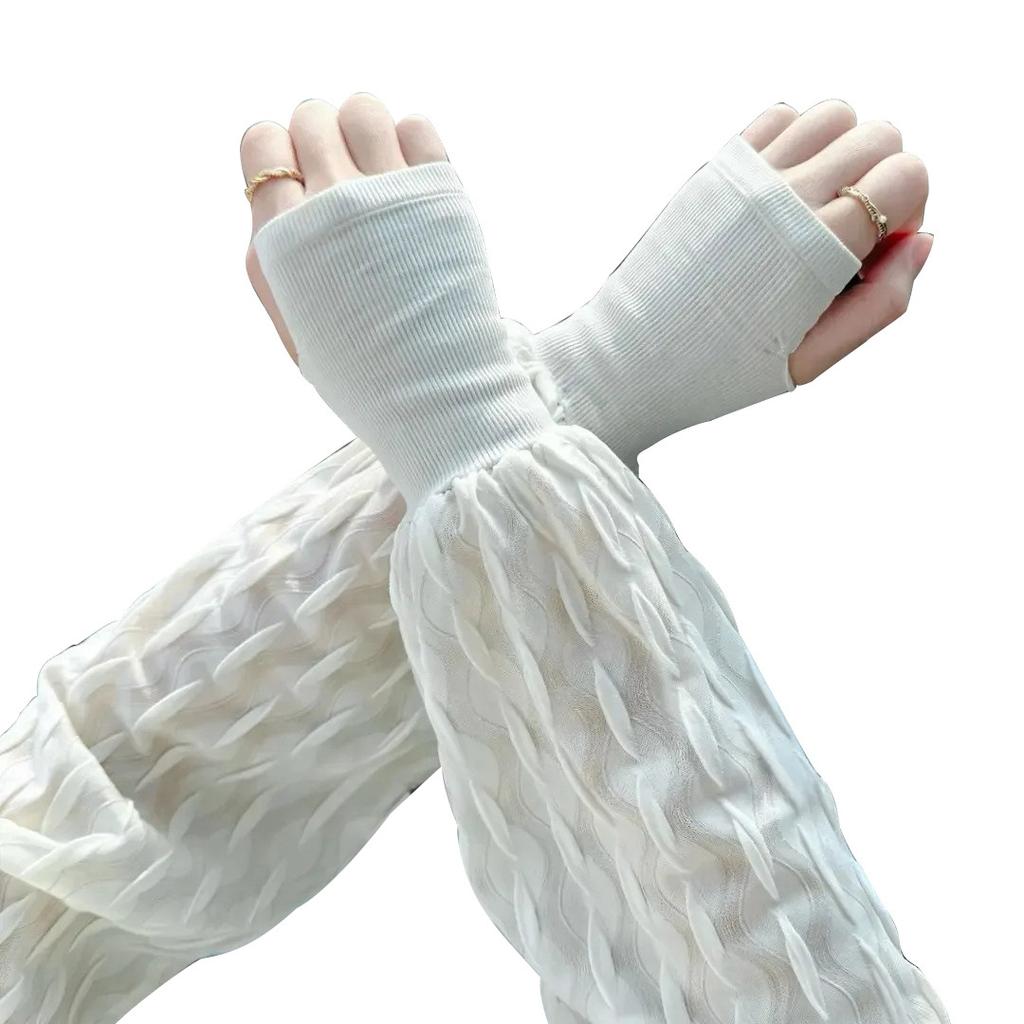 Sunscreen Sleeves for Women, UV Protection, Arm Guards, Arm Sleeves, Summer Driving, Mesh Gloves, Thin Design, Lace Ice Sleeves, Loose Fit