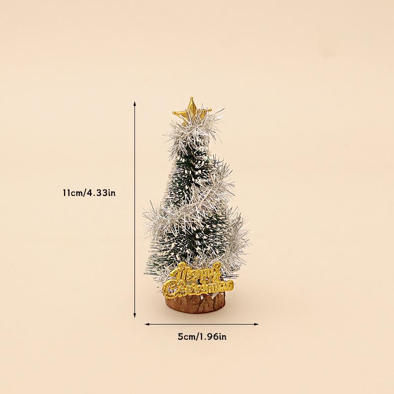 1/12 Dollhouse Mini Christmas Tree Cedar Tree Model Dollhouse Xmas Scene Decor Ornament Doll House Festival Decoration Toys