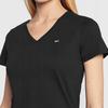 Tommy Jeans T-Shirt Women' Black V-Neck Dw0Dw14617-Bds