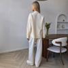 Autumn New European and American Women's Clothing Casual Loose Homewear Women's Striped Shirt Wide-leg Trousers Two-piece Set