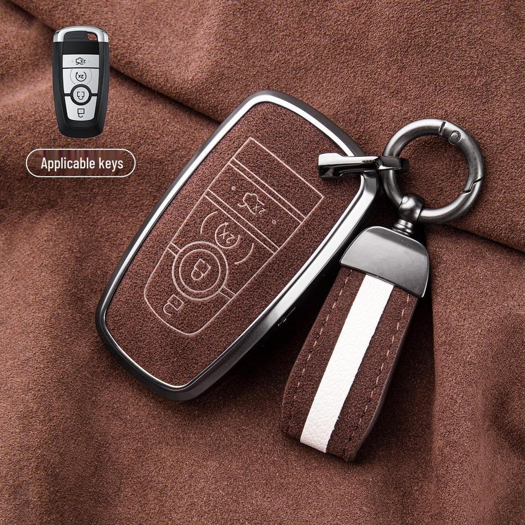 Premium Sheepskin Key Cover for Ford Explorer ST, Edge L, Mondeo EVOS