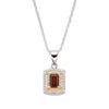 S925 Sterling Silver Plated 18K Gold Natural Gemstone Color Treasure Pendant Necklace Light Luxury Premium Clavicle Chain Jewelry