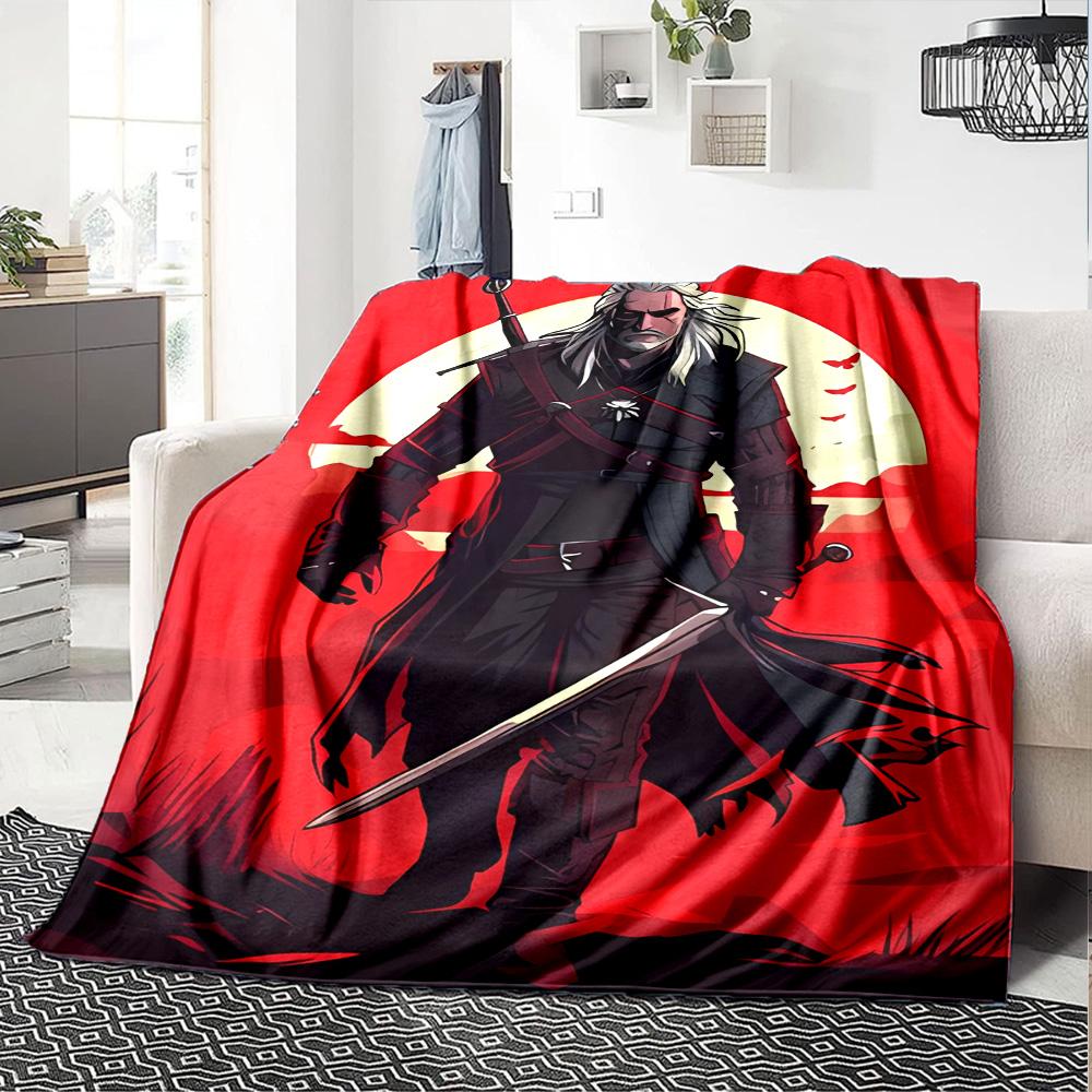 1pc Blanket - The W-Witcher 3 Wild Hunt GAME Print Design,Lightweight Blanket for Sofa,Bed- Soft &Warm,Gift for All Seasons