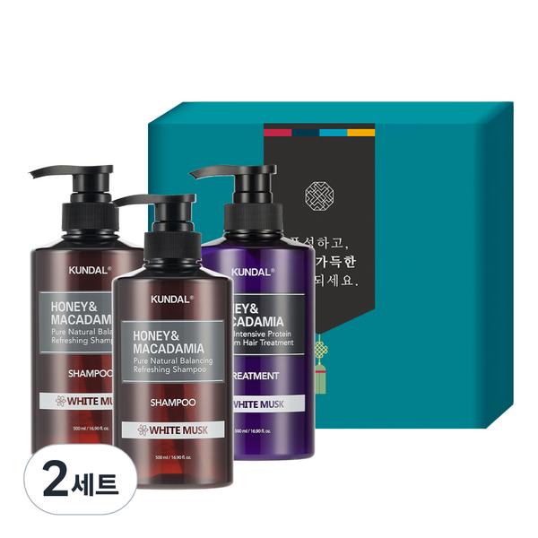 

Kundal Hair 3 Holiday Gift Set A White Musk flavor, 2 sets, Korean popular cosmetics set